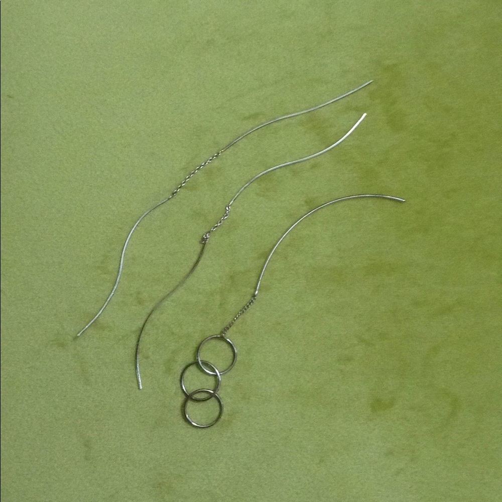 Sterling silver threader earrings
